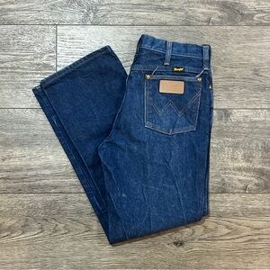 Vintage 80s Blue Boot Cut Flared Wrangler Jeans Mens Size 34/30